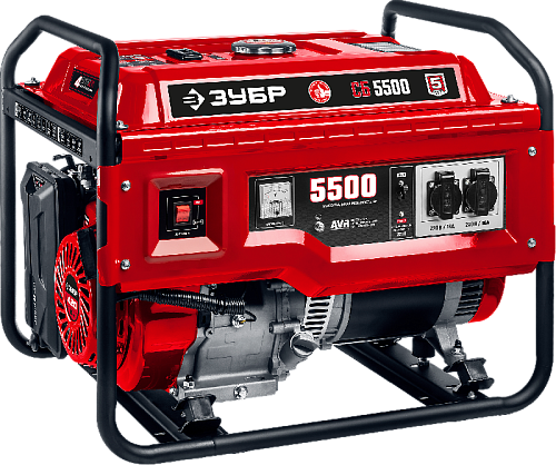 Генератор бензиновый с ручным стартером 5,5 кВт, 220 В ЗУБР МАСТЕР Генератор бензиновый с ручным стартером 5,5 кВт, 220 В ЗУБР МАСТЕР