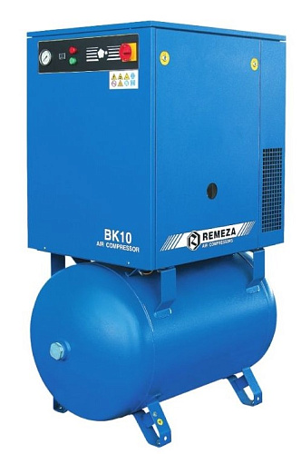Компрессор винтовой 1000 л/мин, 7,5 кВт, 10 бар, 380 В, ресивер 270 л Remeza Компрессор винтовой 1000 л/мин, 7,5 кВт, 10 бар, 380 В, ресивер 270 л Remeza