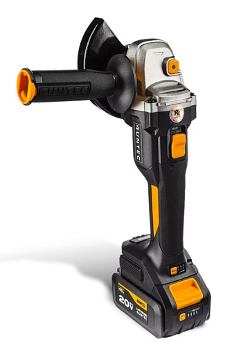 Шлифмашина угловая аккумуляторная 125 мм, 20В, 2*4Ач, 900Вт, бесщеточный двигатель RUNTEC Шлифмашина угловая аккумуляторная 125 мм, 20В, 2*4Ач, 900Вт, бесщеточный двигатель RUNTEC