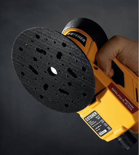 Шлифмашина эксцентриковая 125/150 мм, 350 Вт, 5 мм, 10000 об/мин STEHER Шлифмашина эксцентриковая 125/150 мм, 350 Вт, 5 мм, 10000 об/мин STEHER