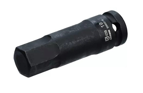Головка торцевая ударная HEX 1/2" H19 мм L=78 мм Garwin Головка торцевая ударная HEX 1/2" H19 мм L=78 мм Garwin