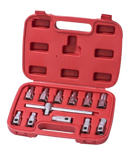 Набор головок для отворачивания масляных пробок 12 предм. ROSSVIK Набор головок для отворачивания масляных пробок 12 предм. ROSSVIK