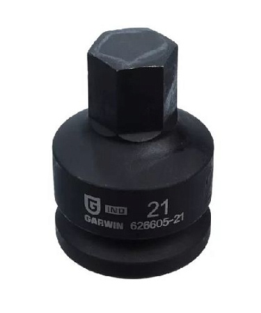 Головка торцевая ударная HEX 3/4", 21 мм, L=60 мм Garwin Головка торцевая ударная HEX 3/4", 21 мм, L=60 мм Garwin