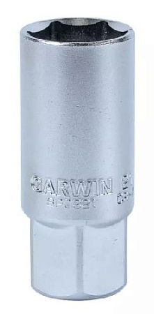Головка свечная 1/2" 21 мм 6 гр. с резиновым фиксатором GARWIN Головка свечная 1/2" 21 мм 6 гр. с резиновым фиксатором GARWIN