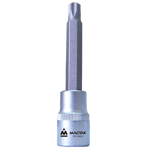 Головка торцевая со вставкой Torx 1/2" T52, 140 мм для ГБЦ VAG МАСТАК Головка торцевая со вставкой Torx 1/2" T52, 140 мм для ГБЦ VAG МАСТАК