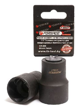 Головка-экстрактор для поврежденных болтов и гаек 27 мм 1/2" Forsage F-90627 Головка-экстрактор для поврежденных болтов и гаек 27 мм 1/2" Forsage F-90627