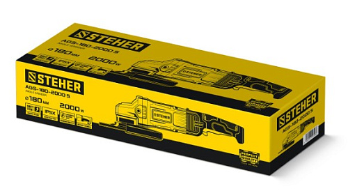 Шлифмашина угловая 180 мм 2000 Вт STEHER Шлифмашина угловая 180 мм 2000 Вт STEHER