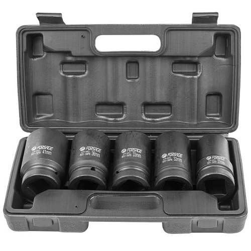 Набор головок торцевых ударных глубоких 27-41 мм (1") 6 гр.., 5 предм. Forsage F-8051-5MPB Набор головок торцевых ударных глубоких 27-41 мм (1") 6 гр.., 5 предм. Forsage F-8051-5MPB