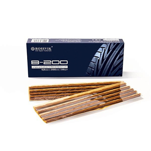 Жгут для ремонта бескамерных шин 4,5*200 мм (25 шт) В-200 ROSSVIK Жгут для ремонта бескамерных шин 4,5*200 мм (25 шт) В-200 ROSSVIK