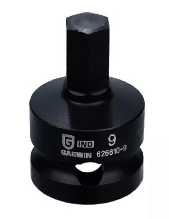 Головка торцевая ударная HEX 1/2" H 9 мм L=38 мм Garwin Головка торцевая ударная HEX 1/2" H 9 мм L=38 мм Garwin