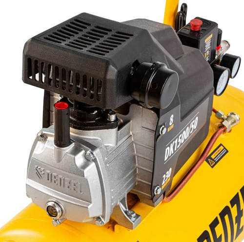 Компрессор масляный прямой привод 50 л, 1,5 кВт, 230 л/мин, 8 бар, 230 В Denzel DK1500/50, Х-PRO Компрессор масляный прямой привод 50 л, 1,5 кВт, 230 л/мин, 8 бар, 230 В Denzel DK1500/50, Х-PRO