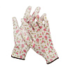 Перчатки садовые из полиэстера, прозрачное PU покрытие, бело-розовые, размер M GRINDA Перчатки садовые из полиэстера, прозрачное PU покрытие, бело-розовые, размер M GRINDA
