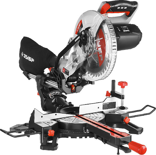 Пила торцовочная 1800 Вт, диск 255 мм, 5000 об/мин с протяжкой ЗУБР Пила торцовочная 1800 Вт, диск 255 мм, 5000 об/мин с протяжкой ЗУБР