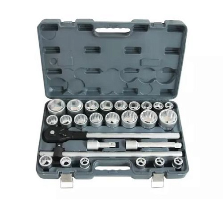 Набор головок торцевых 19-50 мм (3/4") 6 гр, 3/4"-2" 12 гр. 27 предм. GARWIN PRO Набор головок торцевых 19-50 мм (3/4") 6 гр, 3/4"-2" 12 гр. 27 предм. GARWIN PRO