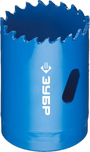 Коронка биметаллическая 30 мм, быстрорежущая сталь М42(Р6М5К8) ЗУБР Коронка биметаллическая 30 мм, быстрорежущая сталь М42(Р6М5К8) ЗУБР