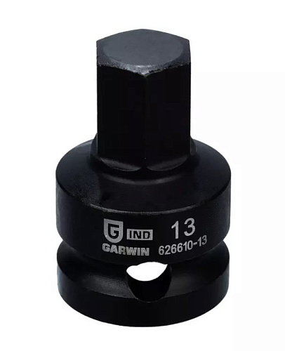 Головка торцевая ударная HEX 1/2" H13 мм L=38 мм Garwin Головка торцевая ударная HEX 1/2" H13 мм L=38 мм Garwin
