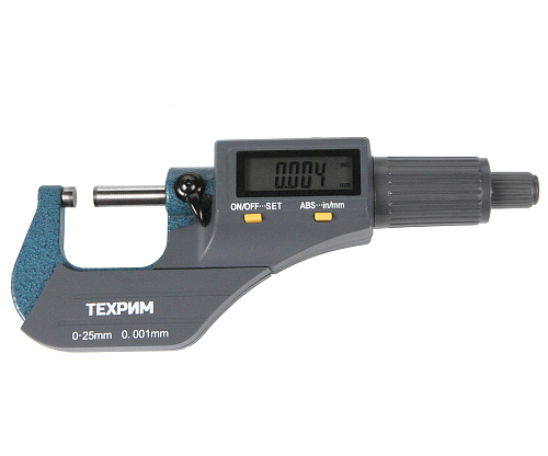 Микрометр цифровой МКЦ 0-25 мм (0,001 мм) ГОСТ 6507-90 ТЕХРИМ Микрометр цифровой МКЦ 0-25 мм (0,001 мм) ГОСТ 6507-90 ТЕХРИМ
