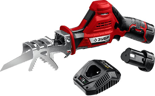 Пила сабельная аккумуляторная 80 мм, 12 В, 2*2 Ач, тип С1-12, ЗУБР Пила сабельная аккумуляторная 80 мм, 12 В, 2*2 Ач, тип С1-12, ЗУБР