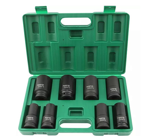 Набор головок торцевых ударных глубоких 17-38 мм (3/4") 6 гр, 8 предм GARWIN Набор головок торцевых ударных глубоких 17-38 мм (3/4") 6 гр, 8 предм GARWIN