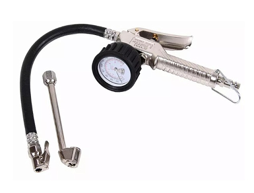 Пистолет для подкачки шин с манометром и дополнительной насадкой Licota Пистолет для подкачки шин с манометром и дополнительной насадкой Licota