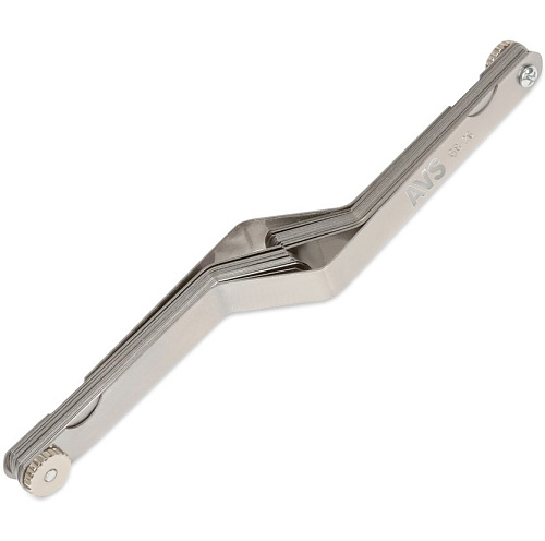 Набор щупов изогнутых двойной для измерения зазора (0.127-0.762мм; 0,005"-0,03") 26 лезвий AVS GB-26 Набор щупов изогнутых двойной для измерения зазора (0.127-0.762мм; 0,005"-0,03") 26 лезвий AVS GB-26