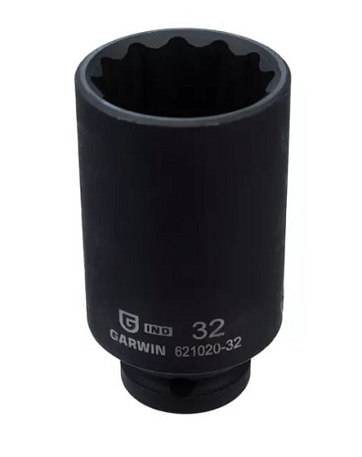 Головка торцевая ударная глубокая 1/2" 32 мм, 12 гр. GARWIN Головка торцевая ударная глубокая 1/2" 32 мм, 12 гр. GARWIN