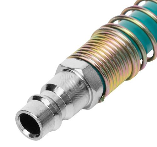 Шланг спиральный воздушный 15 м (8*12 мм) с быстросъемными соединениями 1/4", 18 бар STELS Шланг спиральный воздушный 15 м (8*12 мм) с быстросъемными соединениями 1/4", 18 бар STELS