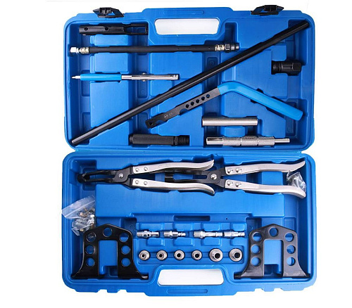 Рассухариватель клапанов универсальный с набором для замены маслосъемных колпачков Car-Tool Рассухариватель клапанов универсальный с набором для замены маслосъемных колпачков Car-Tool