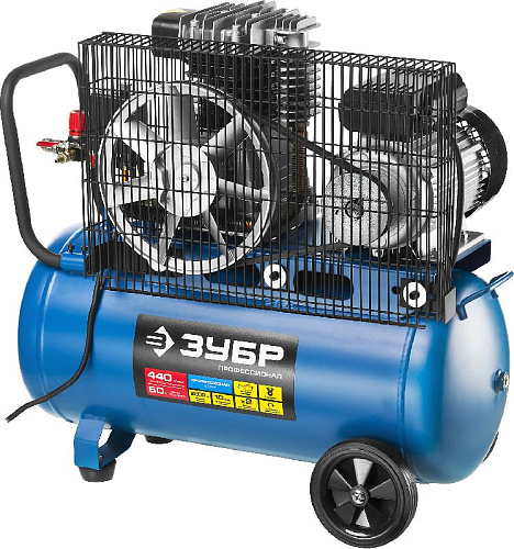 Компрессор масляный ременной 50 л, 2,2 кВт, 440 л/мин, 10 бар, 220 В ЗУБР Профессионал Компрессор масляный ременной 50 л, 2,2 кВт, 440 л/мин, 10 бар, 220 В ЗУБР Профессионал