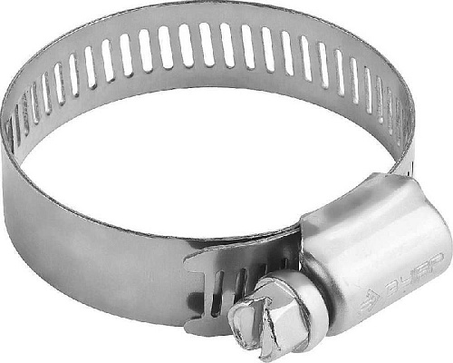 Хомут стальной 29-47 мм, нержавеющая просечная лента 12,7 мм (4 шт) ЗУБР Профессионал Хомут стальной 29-47 мм, нержавеющая просечная лента 12,7 мм (4 шт) ЗУБР Профессионал