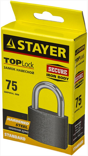 Замок навесной 75 мм STAYER Замок навесной 75 мм STAYER