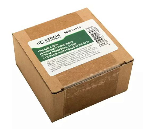 Насадка для ключа динамометрического рожковая 21 мм, 9*12 мм GARWIN Насадка для ключа динамометрического рожковая 21 мм, 9*12 мм GARWIN