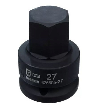 Головка торцевая ударная HEX 3/4", 27 мм, L=60 мм Garwin Головка торцевая ударная HEX 3/4", 27 мм, L=60 мм Garwin