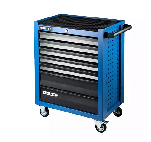 Тележка инструментальная 7 полок, синяя RUNTEC Standart Тележка инструментальная 7 полок, синяя RUNTEC Standart
