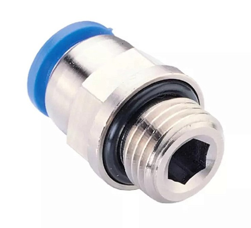 Фитинг цанговый М1/8" 8мм, с уплотнением, металличекий корпус GARWIN Фитинг цанговый М1/8" 8мм, с уплотнением, металличекий корпус GARWIN