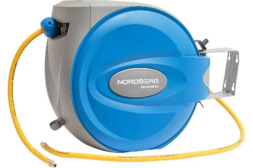 Катушка пневмошланга 9.5/15.5 мм, 30 м, 1/4", гибридный PVC NORDBERG Катушка пневмошланга 9.5/15.5 мм, 30 м, 1/4", гибридный PVC NORDBERG