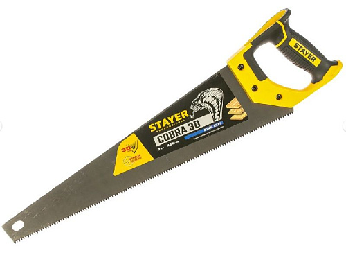 Ножовка по дереву 450 мм, 7 TPI STAYER Cobra 3D Ножовка по дереву 450 мм, 7 TPI STAYER Cobra 3D