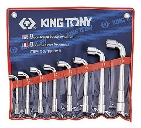 Набор ключей торцовых Г-образных 8-19 мм (8 шт.) в сумке-скрутке KING TONY Набор ключей торцовых Г-образных 8-19 мм (8 шт.) в сумке-скрутке KING TONY