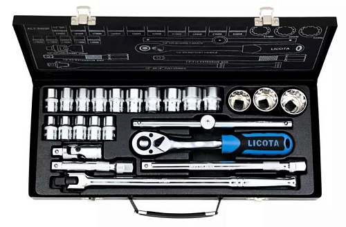 Набор головок торцевых 5/16"-1 1/4" (1/2") 12 гр., 24 предм. Licota Набор головок торцевых 5/16"-1 1/4" (1/2") 12 гр., 24 предм. Licota