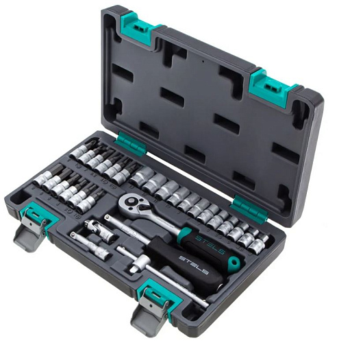 Набор головок торцевых 4-13 мм (1/4") 6 гр., 29 предм. STELS Набор головок торцевых 4-13 мм (1/4") 6 гр., 29 предм. STELS