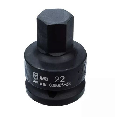 Головка торцевая ударная HEX 3/4", 22 мм, L=60 мм Garwin Головка торцевая ударная HEX 3/4", 22 мм, L=60 мм Garwin