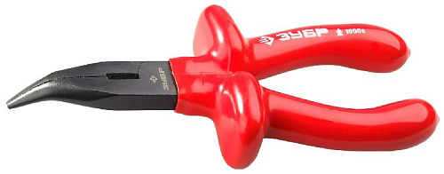 Тонкогубцы диэлектрические 160 мм (до 1000В) загнутые маслобензостойкая рукоятка ЗУБР Мастер Тонкогубцы диэлектрические 160 мм (до 1000В) загнутые маслобензостойкая рукоятка ЗУБР Мастер