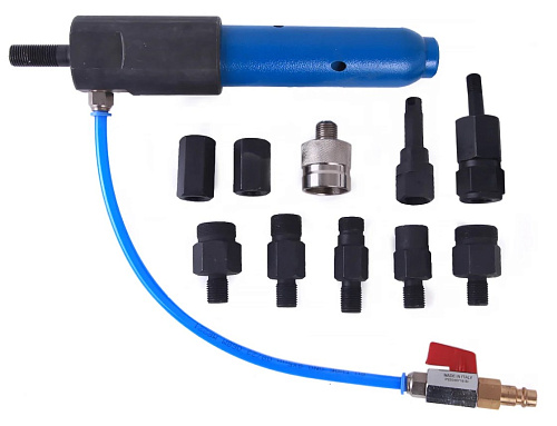 Съемник дизельных форсунок пневматический с набором адаптеров ОДА Сервис Съемник дизельных форсунок пневматический с набором адаптеров ОДА Сервис