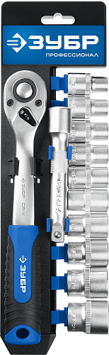 Набор головок торцевых 10-24 мм (1/2") 6-гр., 12 предм. ЗУБР Профессионал Набор головок торцевых 10-24 мм (1/2") 6-гр., 12 предм. ЗУБР Профессионал