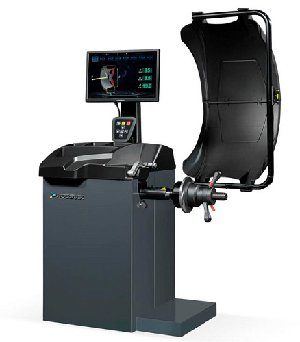 Станок балансировочный эл. линейка, УЗ, LCD, лазер, серый ROSSVIK VT-63 Станок балансировочный эл. линейка, УЗ, LCD, лазер, серый ROSSVIK VT-63