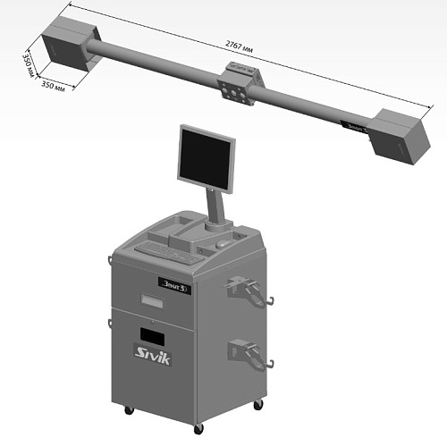 Стенд регулировки углов установки колес Зенит-3D SIVIK С2КС (ямный с кабинетом, крепление на стену) Стенд регулировки углов установки колес Зенит-3D SIVIK С2КС (ямный с кабинетом, крепление на стену)
