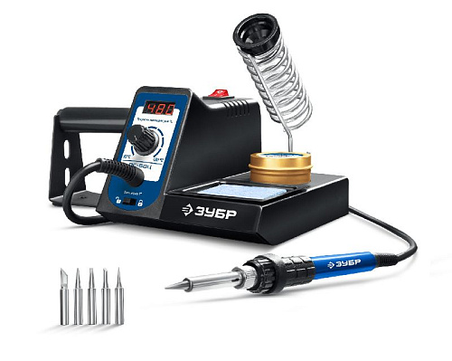 Станция паяльная ремонтная 90-480°С, 60 Вт ЗУБР ПС-60Ц Станция паяльная ремонтная 90-480°С, 60 Вт ЗУБР ПС-60Ц