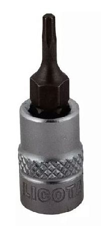 Головка торцевая со вставкой Torx 1/4" T10, 37 мм Licota Головка торцевая со вставкой Torx 1/4" T10, 37 мм Licota