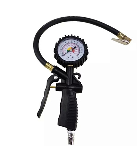 Пистолет для подкачки шин с манометром, рукав 60 см, усиленная композитная ручка ТЕХРИМ Пистолет для подкачки шин с манометром, рукав 60 см, усиленная композитная ручка ТЕХРИМ