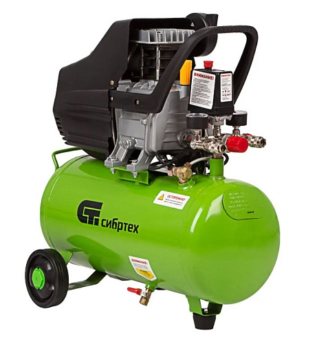 Компрессор масляный прямой привод 24 л, 1,5 кВт, 198 л/мин, 8 бар, 230 В Сибртех КК-1500/24 Компрессор масляный прямой привод 24 л, 1,5 кВт, 198 л/мин, 8 бар, 230 В Сибртех КК-1500/24